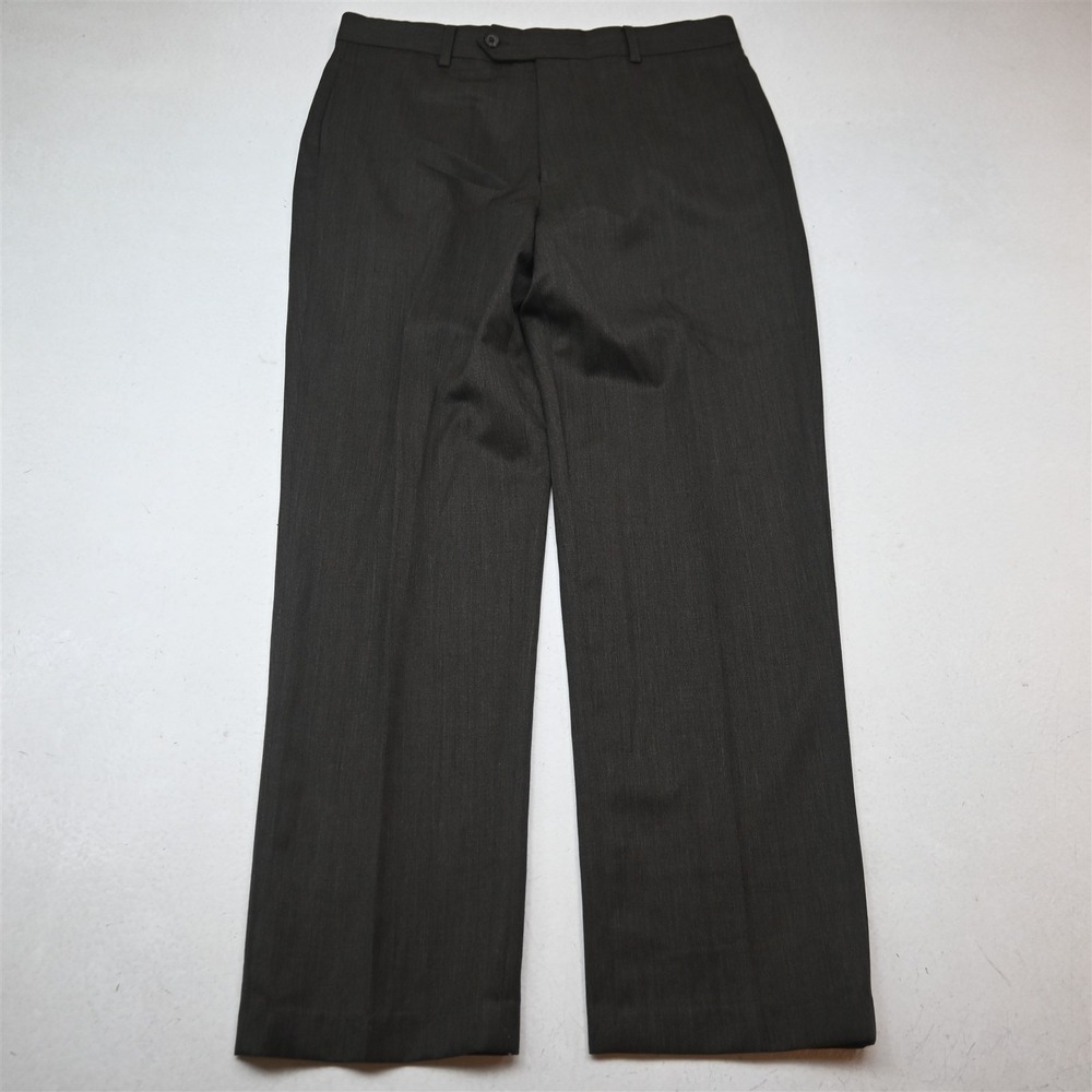 Brooks Brothers 32x29 Brown 100% Wool Madison Classic Straight Dress Mens Pants